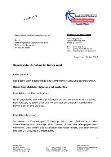 Ausschreibung/Einladung - Basketballverband Schleswig-Holstein ...