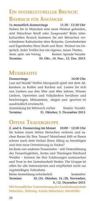 Programmheft für Oktober bis Dezember 2013 - Innere Mission ...