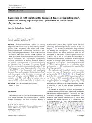 Expression of cefF signiWcantly decreased deacetoxycephalosporin ...