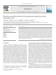 Production and stability studies of the biosurfactant isolated from ...