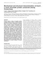 Biochemical and structural characterization of Cren7, a novel ...