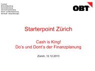 Präsentation von Herrn Thomas Koller , OBT AG - Startzentrum