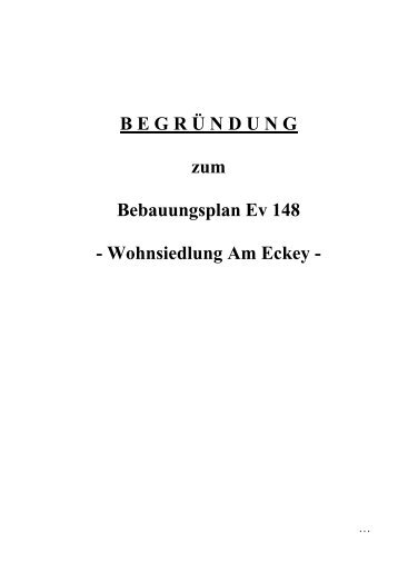 Begründung zum Bebauungsplan [pdf, 54 kB] - Stadt Dortmund