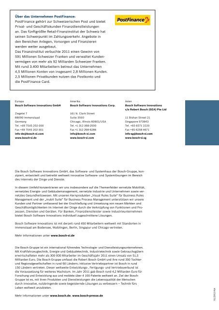 PostFinance - Bosch Software Innovations