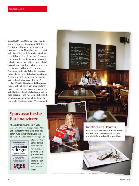 Ausgabe 1 / 2013 - Sparkasse KölnBonn