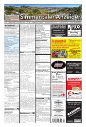 Wimmis und Spiez. Simmentaler Anzeiger Jg | Verlag Ilg AG Wimmis | Inserate 033 657 87 87 | Fax 033 657 87 86 | E-Mail: anzeiger@ Menschen sowohl mit als auch ohne Hrgerteerfahrung, wir Sie gerne kennenlernen. Download - ILG AG Wimmis - Yumpu