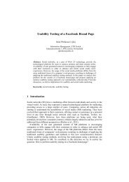 Usability Testing of a Facebook Brand Page - Information ...