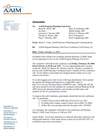 02-20-09 aaim pptf call material - Alliance for Academic Internal ...