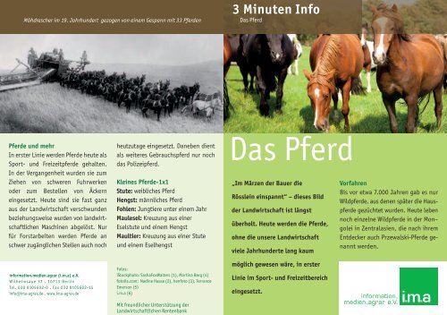 Das Pferd - information.medien.agrar eV