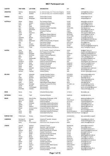 List of Participants (PDF) - International Mycological Association