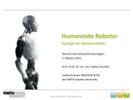 III. Humanoide Roboter - IMA,ZLW & IfU - RWTH Aachen University