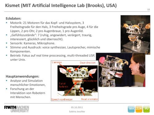 III. Humanoide Roboter - IMA,ZLW & IfU - RWTH Aachen University
