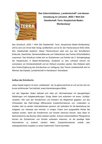 WZG 1 - Welt Zeit Gesellschaft. Terra, Baden-Württemberg