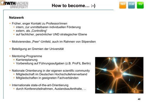 How to becomeâ¦ - IMA,ZLW & IfU - RWTH Aachen University