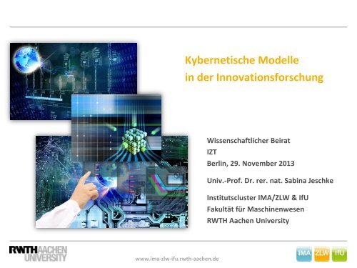 Kybernetik - IMA,ZLW & IfU - RWTH Aachen University