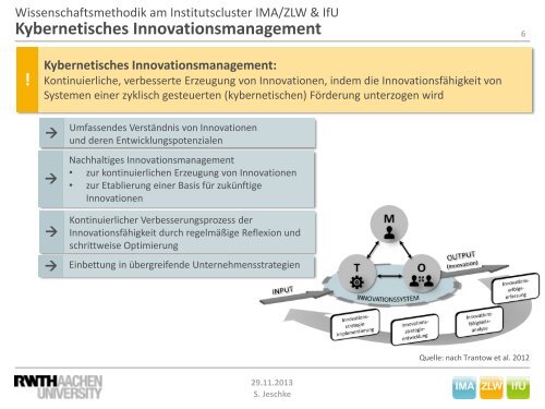 Kybernetik - IMA,ZLW & IfU - RWTH Aachen University