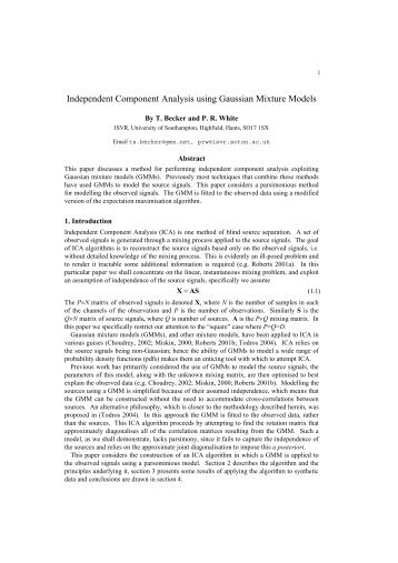 Independent Component Analysis using Gaussian Mixture Models