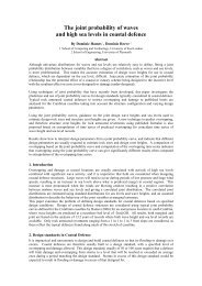 The joint probability of waves and high sea levels in coastal defence