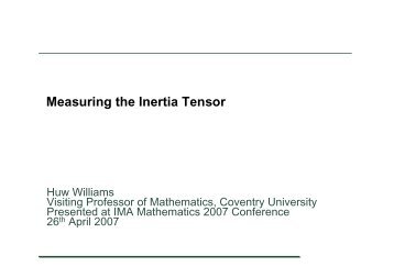 Measuring the Inertia Tensor