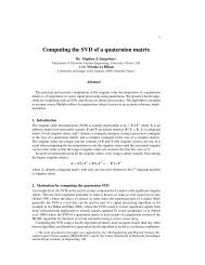 Computing the SVD of a quaternion matrix - Institute of Mathematics ...