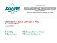 Technical Academic Outreach at AWE