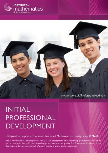 IMA IPD brochure [PDF] - Institute of Mathematics and its Applications