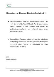 Hinweise zur Klausur Betriebsfestigkeit 1: - Institut fÃ¼r Maschinelle ...