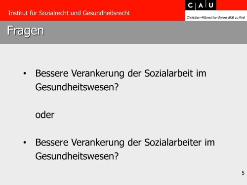 Gesundheitssozialarbeit als Gesundheitsberuf. Juristische ... - DVSG