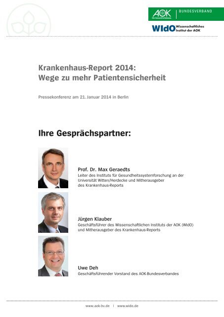 Krankenhaus-Report 2014 - AOK-Bundesverband