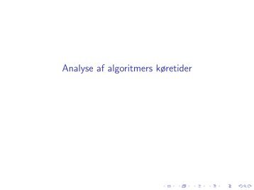 Slides om asymptotisk analyse