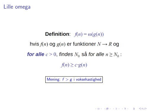 Slides om asymptotisk analyse