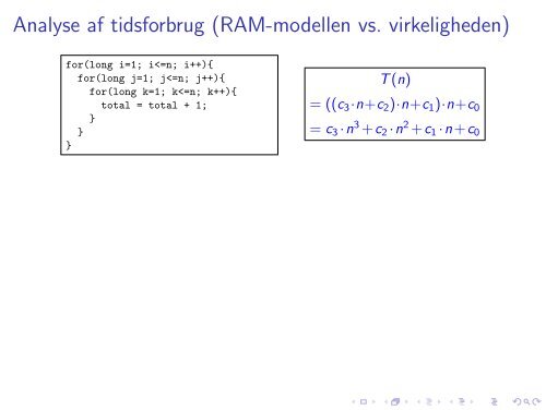 Slides om asymptotisk analyse