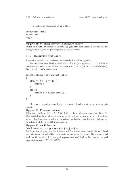 Noter og opgaver - Institut for Matematik og Datalogi