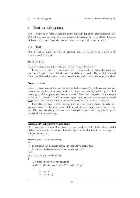 Noter og opgaver - Institut for Matematik og Datalogi