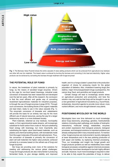 AR TICLE The importance of fungi and of mycology for ... - IMA Fungus