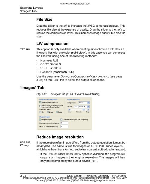 ORIS PDF Tuner Version 4.4.8 User Manual - image2output - Support