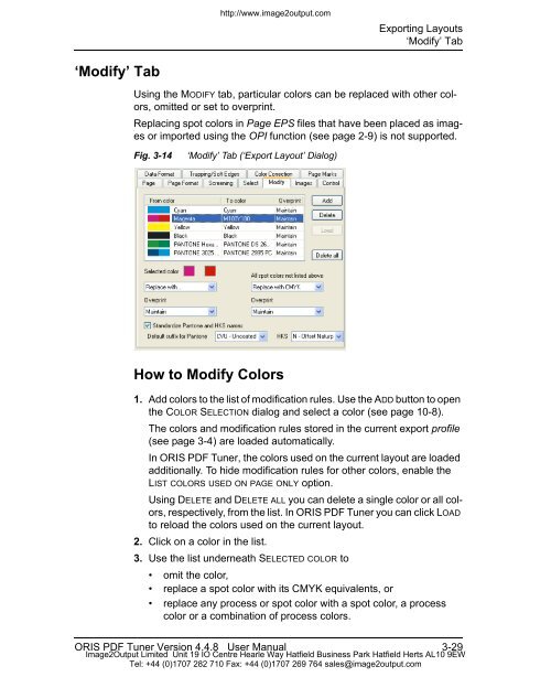 ORIS PDF Tuner Version 4.4.8 User Manual - image2output - Support