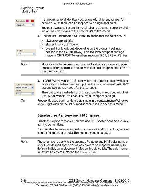 ORIS PDF Tuner Version 4.4.8 User Manual - image2output - Support