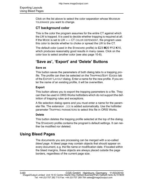 ORIS PDF Tuner Version 4.4.8 User Manual - image2output - Support