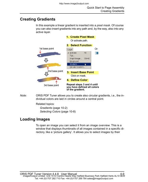 ORIS PDF Tuner Version 4.4.8 User Manual - image2output - Support