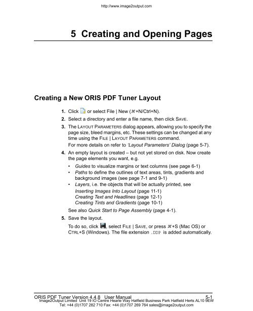 ORIS PDF Tuner Version 4.4.8 User Manual - image2output - Support