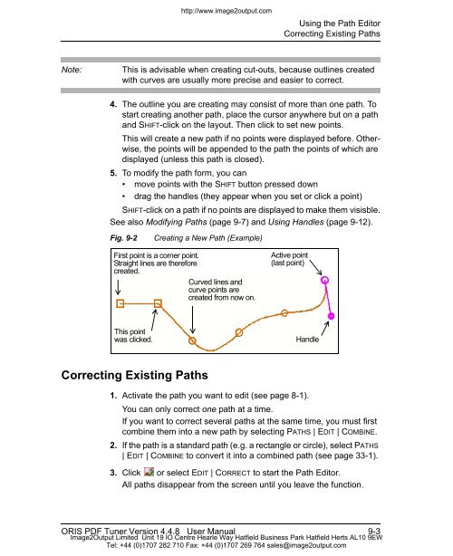 ORIS PDF Tuner Version 4.4.8 User Manual - image2output - Support