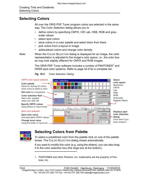 ORIS PDF Tuner Version 4.4.8 User Manual - image2output - Support