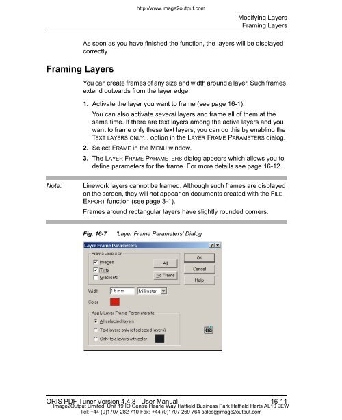 ORIS PDF Tuner Version 4.4.8 User Manual - image2output - Support