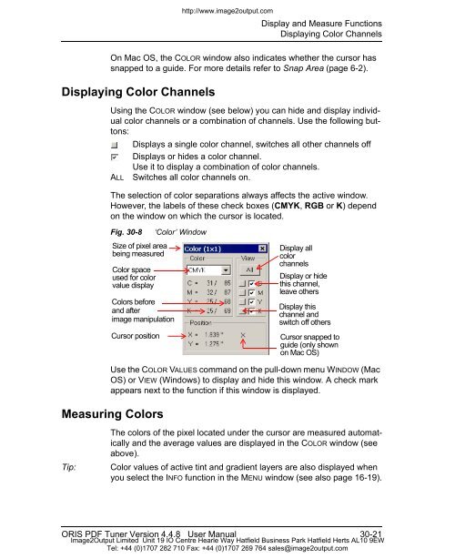 ORIS PDF Tuner Version 4.4.8 User Manual - image2output - Support