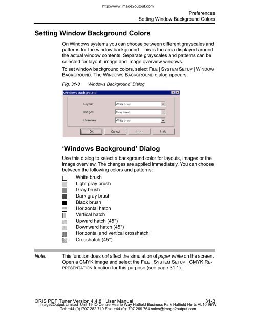 ORIS PDF Tuner Version 4.4.8 User Manual - image2output - Support