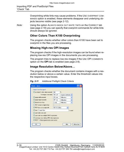 ORIS PDF Tuner Version 4.4.8 User Manual - image2output - Support