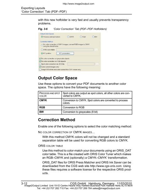 ORIS PDF Tuner Version 4.4.8 User Manual - image2output - Support