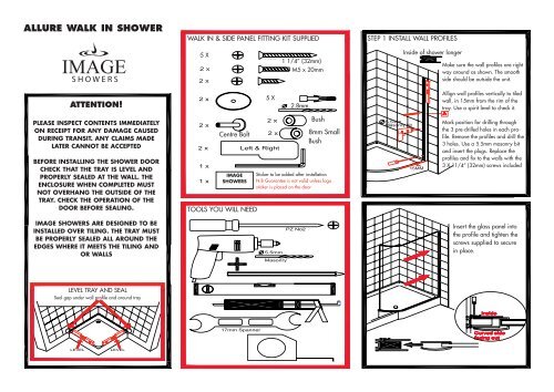 ALLURE WALK IN SHOWER - Image Showers