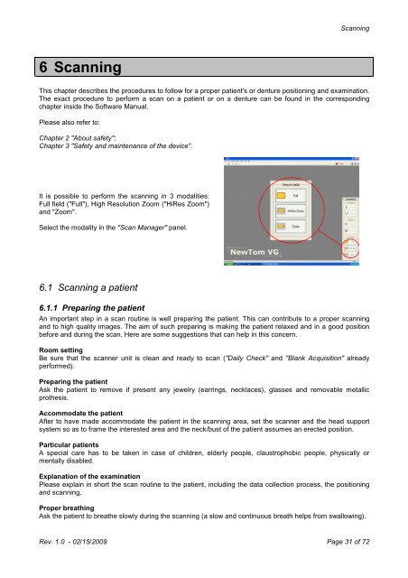 NewTom VG User Manual rev 4.0 - Image Works